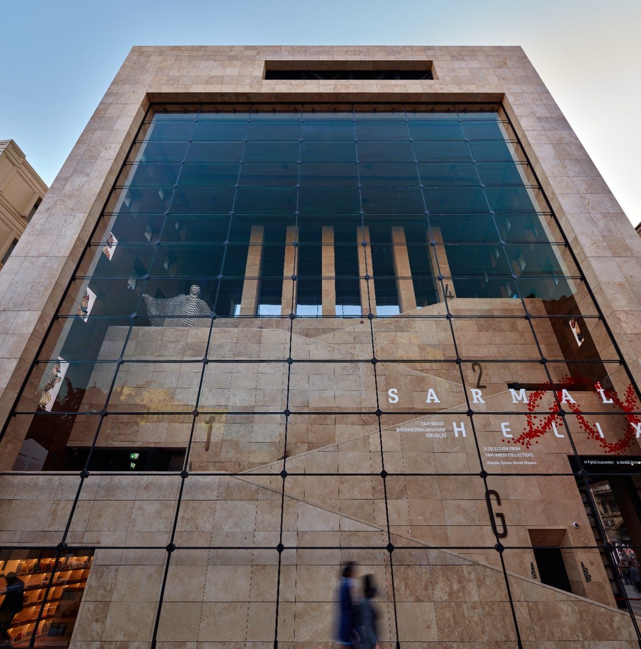 glass façade without reflection